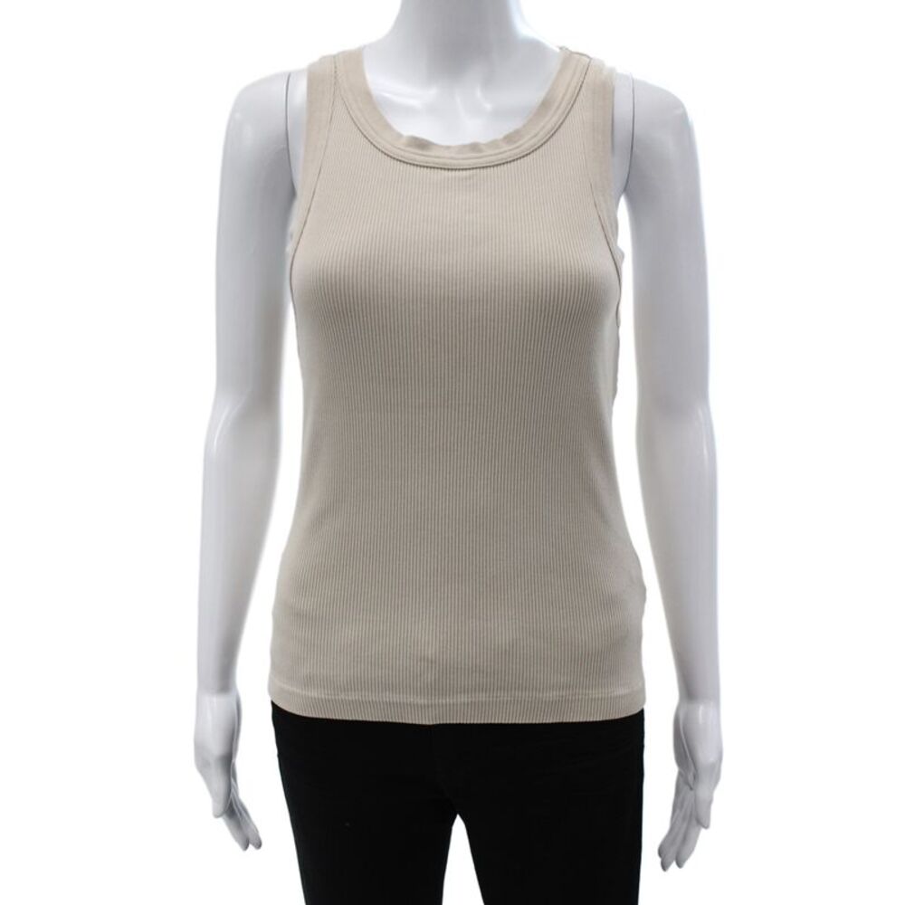 Citizens of Humanity Womens Basic Beige Organic Cotton Tank Pullover Size M